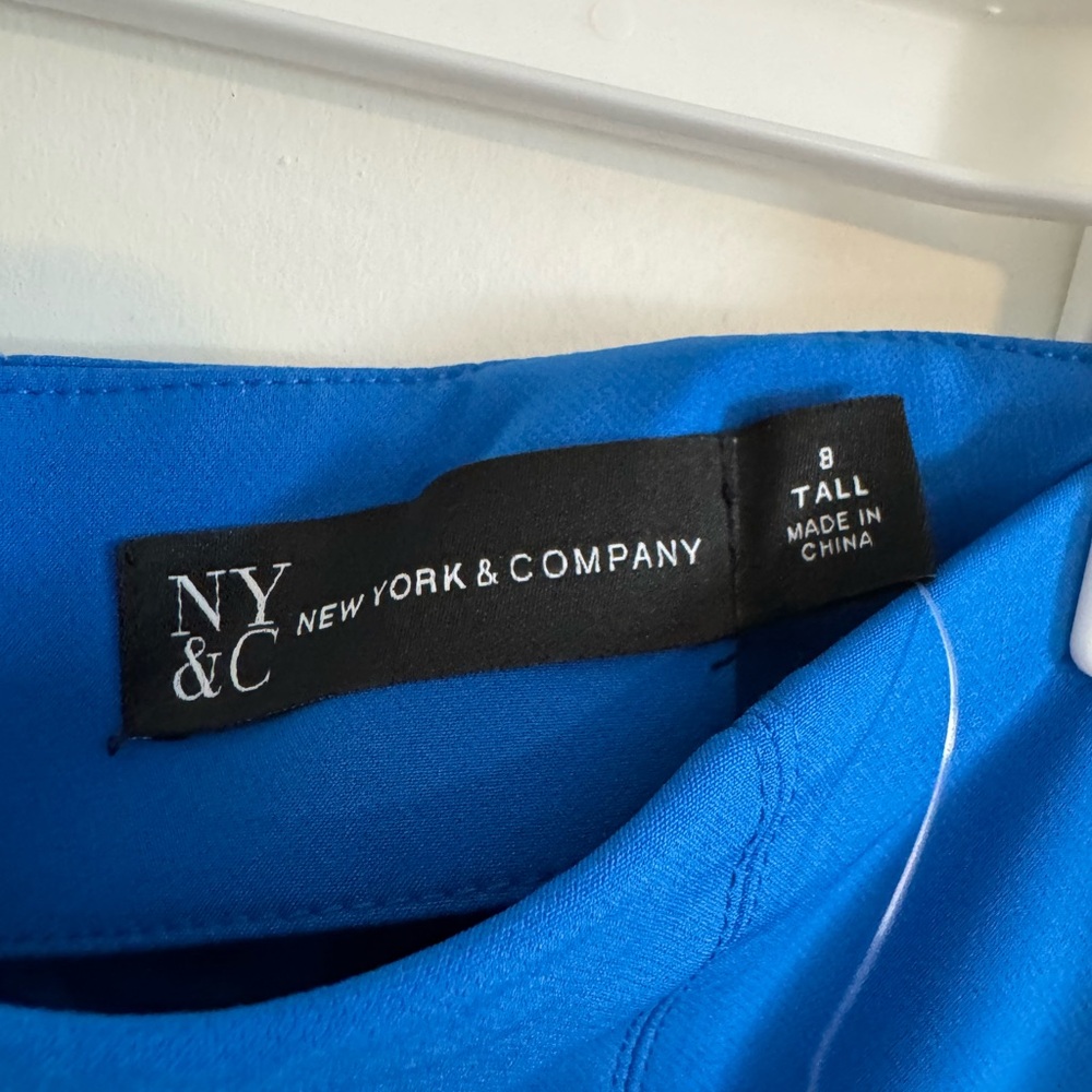 New York & Company Blue Wide Leg Pants - Picture 3 of 7